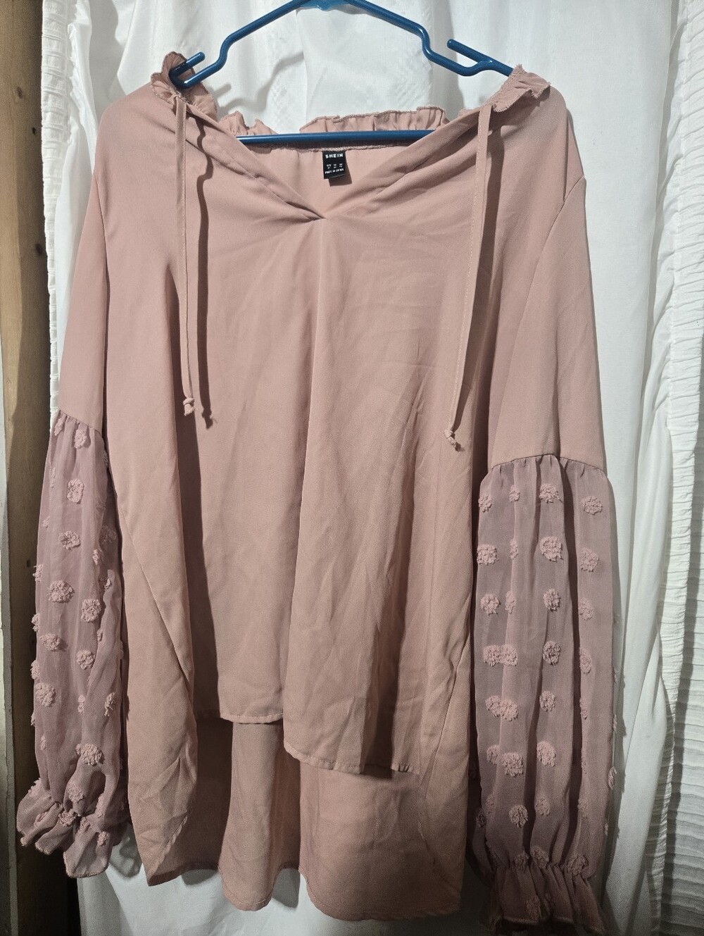 Shein - Sheer Womens Long Sleeve Blouse